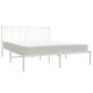 vidaXL Estructura de cama con cabecero metal blanca 160x200 cm