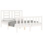 vidaXL Estructura de cama con cabecero madera maciza blanco 140x190 cm vidaXL Estructura de cama con cabecero madera maciza blanco 140x190 cm