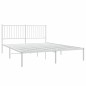 vidaXL Estructura de cama con cabecero metal blanca 160x200 cm