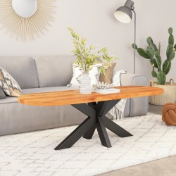 vidaXL Tablero de mesa ovalado madera maciza de acacia 110x50x3,8 cm