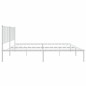 vidaXL Estructura de cama con cabecero metal blanca 160x200 cm