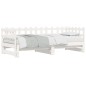 vidaXL Sofá cama extraíble madera maciza de pino blanco 2x(90x200) cm