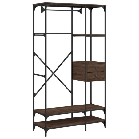 vidaXL Armario cajones madera ingeniería marrón roble 100x40x180 cm