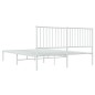 vidaXL Estructura de cama con cabecero metal blanca 160x200 cm