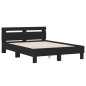vidaXL Estructura cama con cabecero madera ingeniería negro 120x200 cm vidaXL Estructura cama con cabecero madera ingeniería negro 120x200 cm