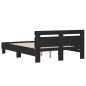 vidaXL Estructura cama con cabecero madera ingeniería negro 120x200 cm vidaXL Estructura cama con cabecero madera ingeniería negro 120x200 cm