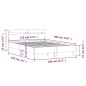 vidaXL Estructura cama con cabecero madera ingeniería negro 135x190 cm