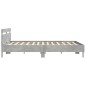 vidaXL Cama con cabecero madera de ingeniería gris hormigón 160x200 cm vidaXL Cama con cabecero madera de ingeniería gris hormigón 160x200 cm
