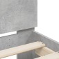 vidaXL Cama con cabecero madera de ingeniería gris hormigón 160x200 cm vidaXL Cama con cabecero madera de ingeniería gris hormigón 160x200 cm