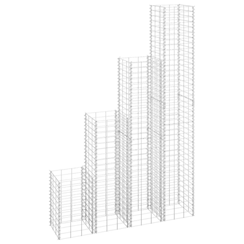 vidaXL Arriates de gaviones 4 unidades hierro 30x30x50/100/150/200 cm vidaXL Arriates de gaviones 4 unidades hierro 30x30x50/100/150/200 cm