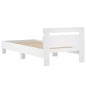 vidaXL Estructura cama con cabecero madera ingeniería blanco 90x200 cm