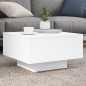 vidaXL Mesa de centro con luces LED blanco 55x55x31 cm vidaXL Mesa de centro con luces LED blanco 55x55x31 cm