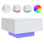 vidaXL Mesa de centro con luces LED blanco 55x55x31 cm vidaXL Mesa de centro con luces LED blanco 55x55x31 cm