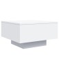 vidaXL Mesa de centro con luces LED blanco 55x55x31 cm vidaXL Mesa de centro con luces LED blanco 55x55x31 cm