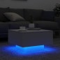 vidaXL Mesa de centro con luces LED blanco 55x55x31 cm vidaXL Mesa de centro con luces LED blanco 55x55x31 cm