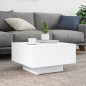 vidaXL Mesa de centro con luces LED blanco 55x55x31 cm vidaXL Mesa de centro con luces LED blanco 55x55x31 cm