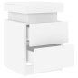vidaXL Mesita de noche con luces LED blanco 35x39x55 cm vidaXL Mesita de noche con luces LED blanco 35x39x55 cm