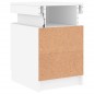 vidaXL Mesita de noche con luces LED blanco 35x39x55 cm vidaXL Mesita de noche con luces LED blanco 35x39x55 cm