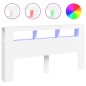 vidaXL Cabecero con LED madera de ingeniería blanco 200x18,5x103,5 cm vidaXL Cabecero con LED madera de ingeniería blanco 200x18,5x103,5 cm