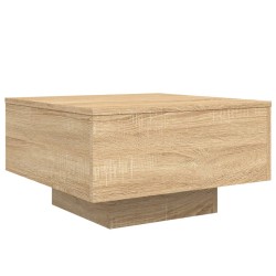 vidaXL Mesa de centro madera de ingeniería roble Sonoma 55x55x31 cm