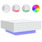 vidaXL Mesa de centro con luces LED blanco 80x80x31 cm vidaXL Mesa de centro con luces LED blanco 80x80x31 cm