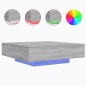vidaXL Mesa de centro con luces LED gris Sonoma 100x100x31 cm vidaXL Mesa de centro con luces LED gris Sonoma 100x100x31 cm
