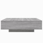 vidaXL Mesa de centro con luces LED gris Sonoma 100x100x31 cm vidaXL Mesa de centro con luces LED gris Sonoma 100x100x31 cm