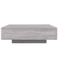 vidaXL Mesa de centro con luces LED gris Sonoma 100x100x31 cm vidaXL Mesa de centro con luces LED gris Sonoma 100x100x31 cm