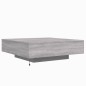 vidaXL Mesa de centro con luces LED gris Sonoma 100x100x31 cm vidaXL Mesa de centro con luces LED gris Sonoma 100x100x31 cm