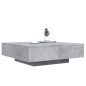 vidaXL Mesa de centro con luces LED gris hormigón 100x100x31 cm vidaXL Mesa de centro con luces LED gris hormigón 100x100x31 cm