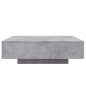 vidaXL Mesa de centro con luces LED gris hormigón 100x100x31 cm vidaXL Mesa de centro con luces LED gris hormigón 100x100x31 cm