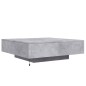 vidaXL Mesa de centro con luces LED gris hormigón 100x100x31 cm vidaXL Mesa de centro con luces LED gris hormigón 100x100x31 cm