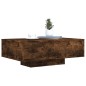 vidaXL Mesa de centro con luces LED roble ahumado 85x55x31 cm vidaXL Mesa de centro con luces LED roble ahumado 85x55x31 cm