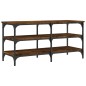 vidaXL Banco zapatero madera ingeniería roble ahumado 100x38,5x49 cm vidaXL Banco zapatero madera ingeniería roble ahumado 100x38,5x49 cm