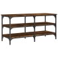 vidaXL Banco zapatero madera ingeniería roble ahumado 100x38,5x49 cm vidaXL Banco zapatero madera ingeniería roble ahumado 100x38,5x49 cm