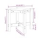 vidaXL Mesa de centro de madera maciza de pino gris Ø52,5x45 cm vidaXL Mesa de centro de madera maciza de pino gris Ø52,5x45 cm