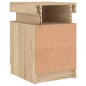 vidaXL Mesitas de noche con luces LED 2 uds roble Sonoma 35x39x55 cm vidaXL Mesitas de noche con luces LED 2 uds roble Sonoma 35x39x55 cm