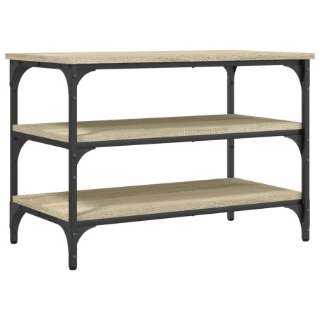 vidaXL Banco zapatero madera de ingeniería roble Sonoma 70x38,5x49 cm