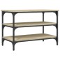 vidaXL Banco zapatero madera de ingeniería roble Sonoma 70x38,5x49 cm vidaXL Banco zapatero madera de ingeniería roble Sonoma 70x38,5x49 cm