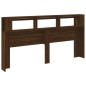 vidaXL Cabecero LED madera ingeniería roble marrón 200x18,5x103,5 cm