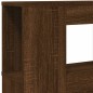 vidaXL Cabecero LED madera ingeniería roble marrón 200x18,5x103,5 cm