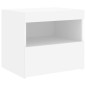 vidaXL Mesita de noche con luces LED blanco 50x40x45 cm