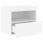 vidaXL Mesita de noche con luces LED blanco 50x40x45 cm