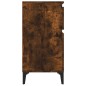 vidaXL Mesitas de noche 2 uds color roble ahumado 40x35x70 cm vidaXL Mesitas de noche 2 uds color roble ahumado 40x35x70 cm