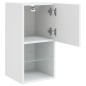 vidaXL Muebles para TV con luces LED 2 uds blanco 30,5x30x60 cm