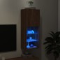 vidaXL Mueble para TV con luces LED roble marrón 40,5x30x102 cm vidaXL Mueble para TV con luces LED roble marrón 40,5x30x102 cm
