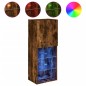 vidaXL Mueble para TV con luces LED roble ahumado 40,5x30x102 cm vidaXL Mueble para TV con luces LED roble ahumado 40,5x30x102 cm