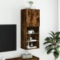 vidaXL Mueble para TV con luces LED roble ahumado 40,5x30x102 cm vidaXL Mueble para TV con luces LED roble ahumado 40,5x30x102 cm