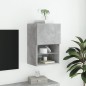 vidaXL Mueble para TV con luces LED gris hormigón 40,5x30x60 cm vidaXL Mueble para TV con luces LED gris hormigón 40,5x30x60 cm