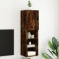 vidaXL Mueble para TV con luces LED roble ahumado 30,5x30x102 cm vidaXL Mueble para TV con luces LED roble ahumado 30,5x30x102 cm